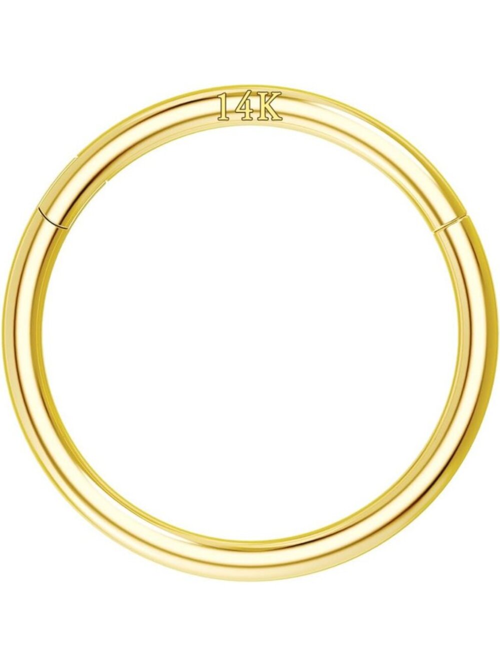 14K Solid Gold Nose Rings - Yellow Gold, Multiple Sizes 18g/16g/20g